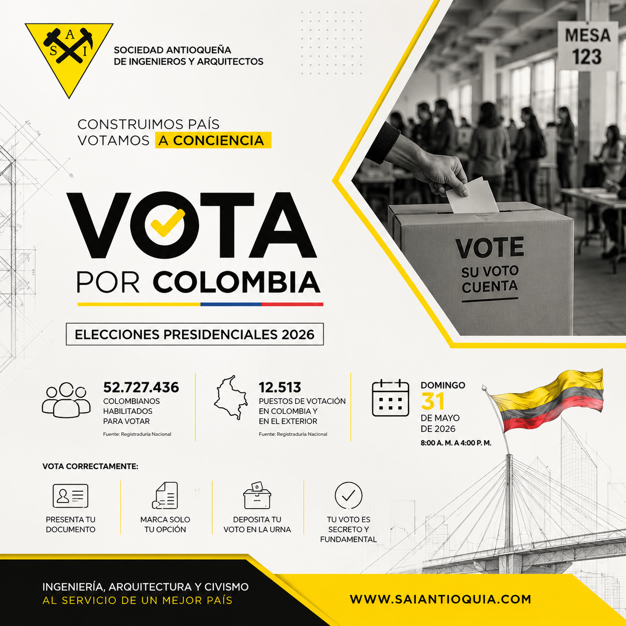 Votar con conciencia es construir país